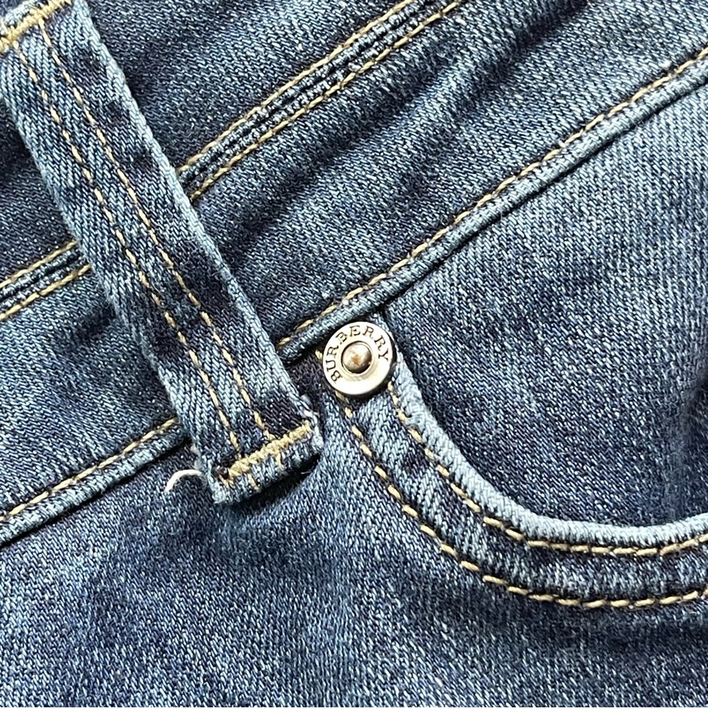 Burberry London Islington Boot Leg Blue Denim Bootcut Jeans W31 Distressed - Picture 3 of 16